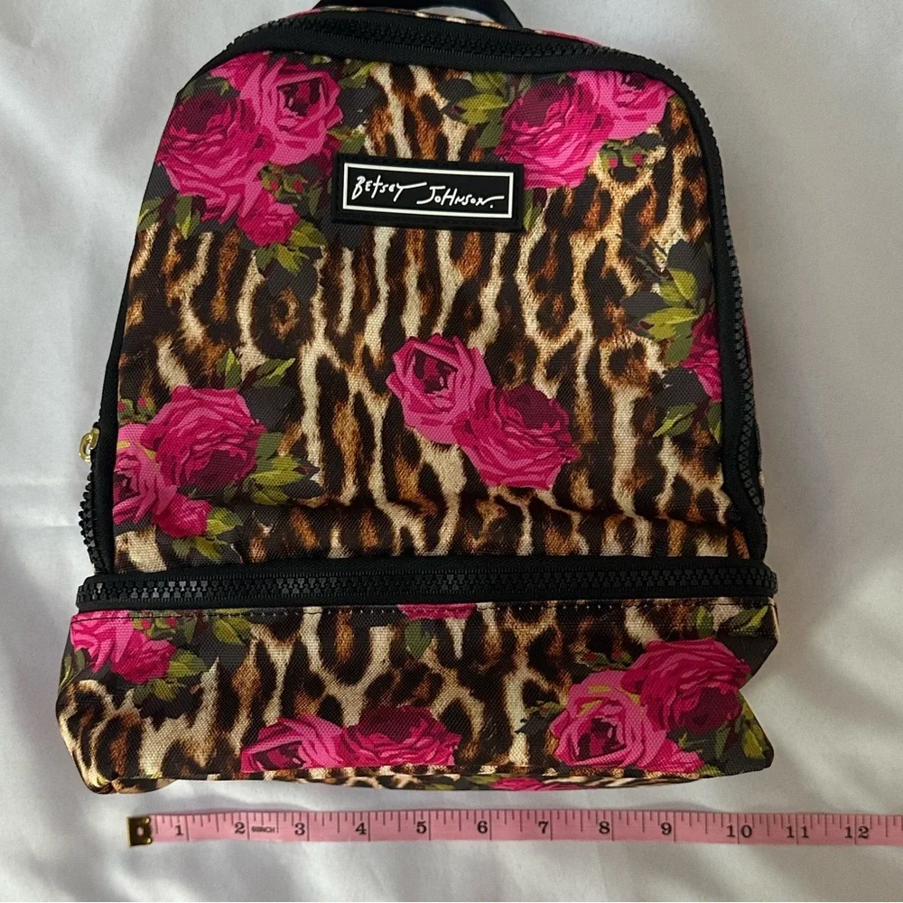 Betsey Johnson Floral Leopard Print Lunchbox